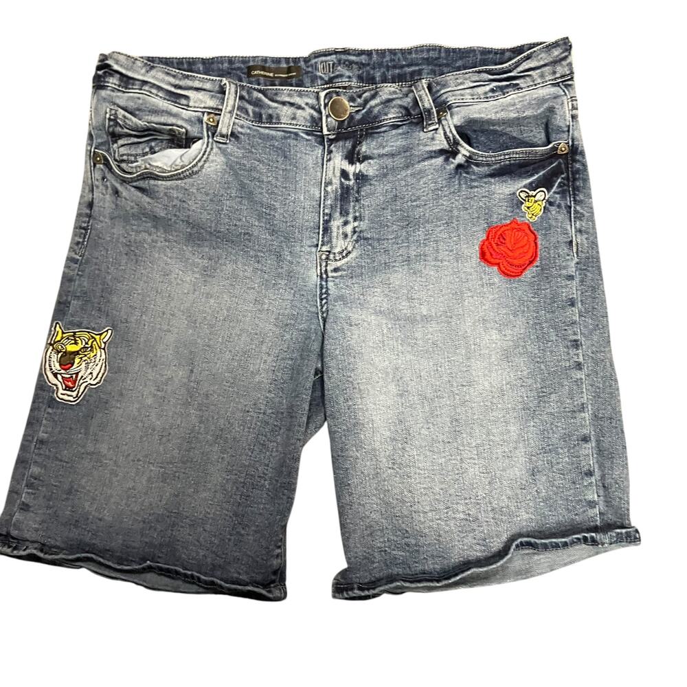 Kut from the Kloth Womens Blue Denim Catherine Boyfriend Shorts Size 12